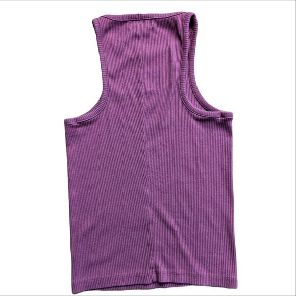 J Crew Modal Blend Stretchy High Neck Cropped Activewear Favorite Tank Top - Picture 2 of 4